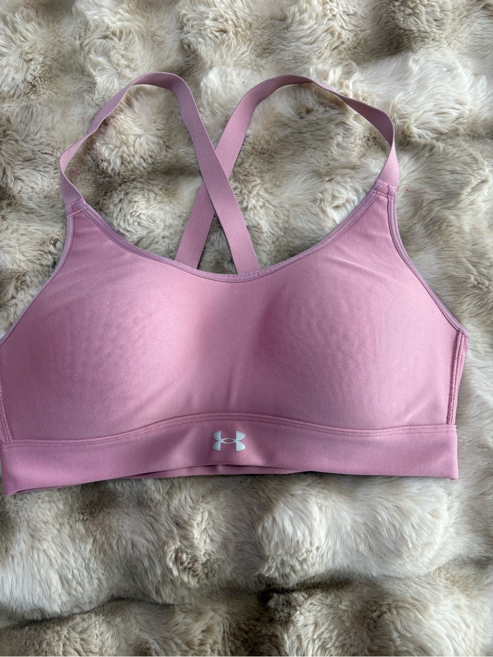 UA Continuum Mid Sports Bra- Purple- Sz M